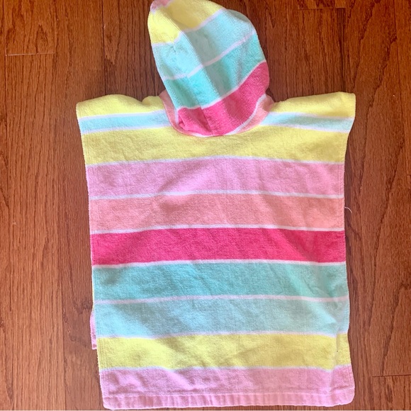 Cat&Jack Striped Hooded Swim Cover up - Picture 2 of 3